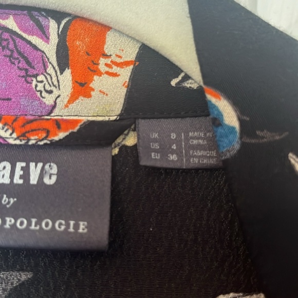 Maeve by Anthropology Long Sleeve Bird Dress Size 4 - Picture 6 of 7